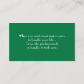 Grüne Anwaltskanzlei - Visitenkarte (Rückseite)