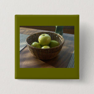 Grüne Äpfel Button