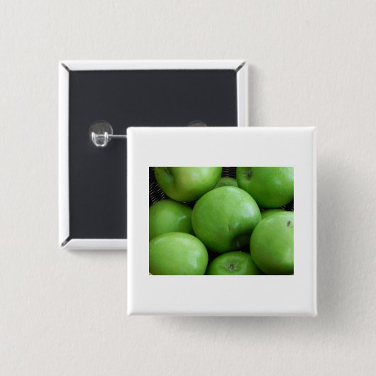 Grüne Äpfel Button (Vorne & Hinten)