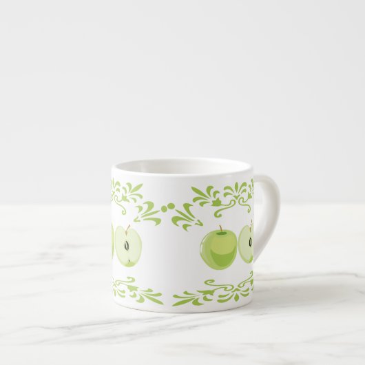Grüne Äpfel Espressotasse (Vorderseite Rechts)