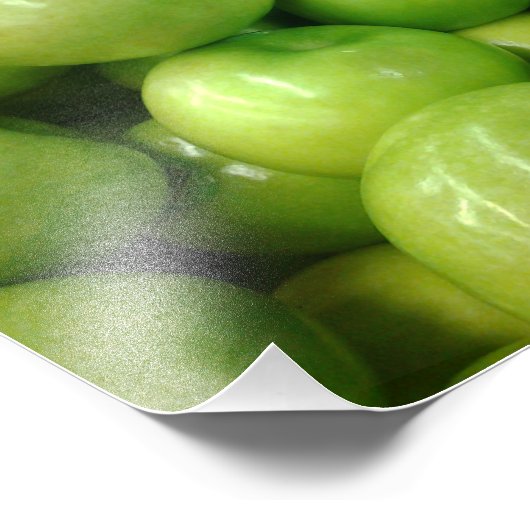 Grüne Äpfel Fotodruck (Ecke)
