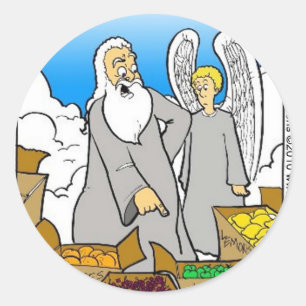 Grüne Äpfel Funny Mugs Karten T-Shirts und Geschen Runder Aufkleber