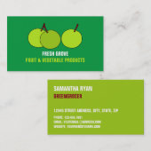 Grüne Äpfel, Grünfutter Visitenkarte (Vorne/Hinten)