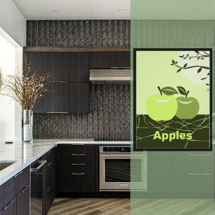 Grüne Äpfel Küche Wanddekor Poster