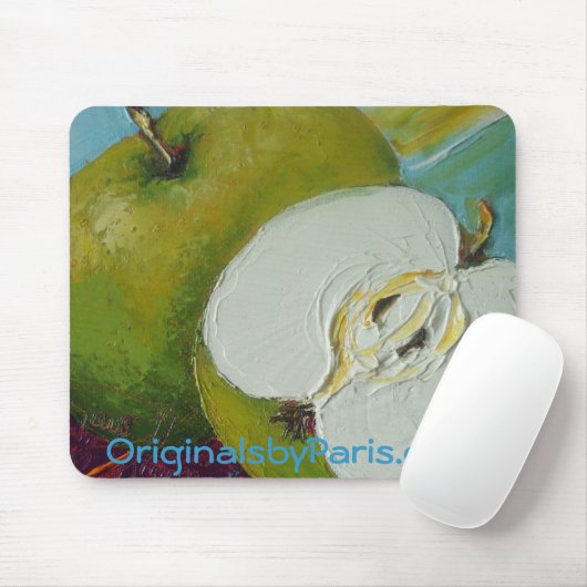 Grüne Apfel-Mausunterlage Mousepad (Mit Mouse)