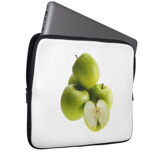 "Grüne Äpfel" Niedliches Foto. Jetzt kaufen Laptopschutzhülle (Vorne Rechts)