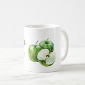 Grüne Äpfel Obst Kaffeetasse (VorderseiteRechts)