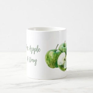 Grüne Äpfel Obst Kaffeetasse