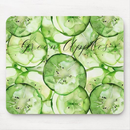 Grüne Äpfel Obst Mousepad (Vorne)