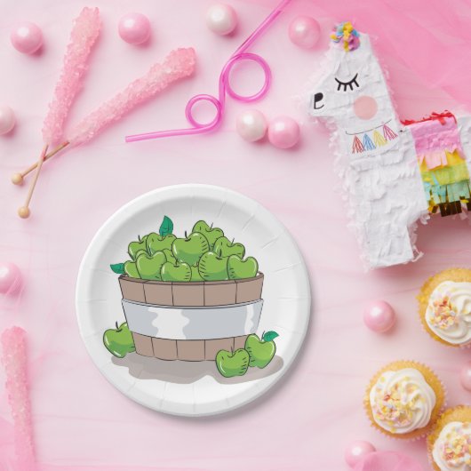 Grüne Äpfel Pappteller (Party)