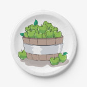 Grüne Äpfel Pappteller (Vorderseite)