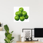 Grüne Äpfel Poster (Heimbüro)