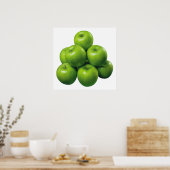 Grüne Äpfel Poster (Küche)