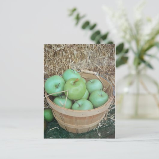 Grüne Äpfel Postkarte (Stehend Vorderseite)