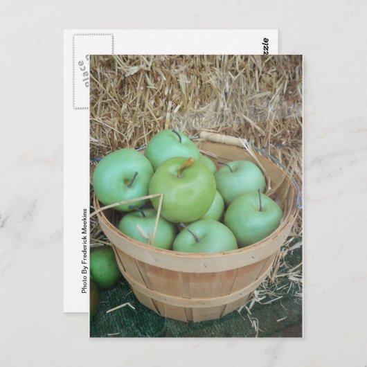 Grüne Äpfel Postkarte (Vorne/Hinten)