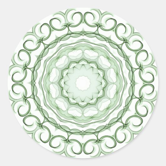 Grüne Äpfel Runder Aufkleber (Vorderseite)