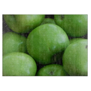 Grüne Äpfel Schneidebrett