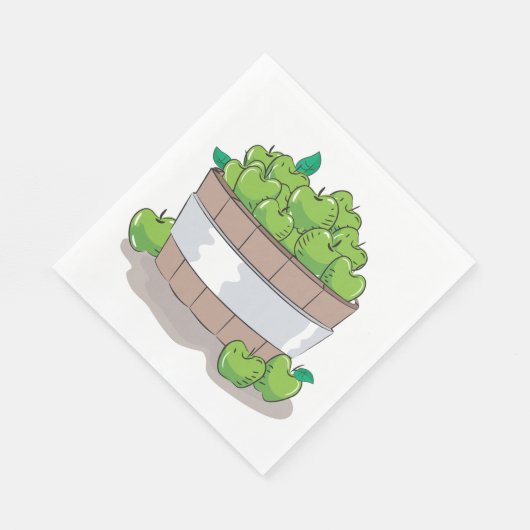 Grüne Äpfel Serviette (Ecke)