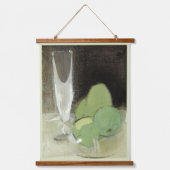 Grüne Äpfel und Champagner Glass, H.Schjerfbeck Wandteppich Mit Holzrahmen (Vorderseite)