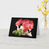 Grüne Äpfel und Peonies Grußkarten Karte (Gelbe Blume)