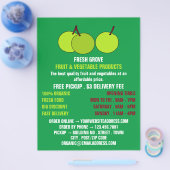 Grüne Äpfel, Werbung für Lebensmittelhändler Flyer (Einzeln)