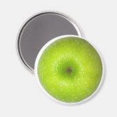 Grüne Apfelansicht Magnet (Vorderseite/Rückseite)