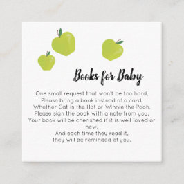 Grüne Apfelbücher für Baby Begleitkarte