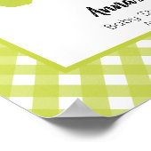 Grüne Apfeldusche Poster (Ecke)