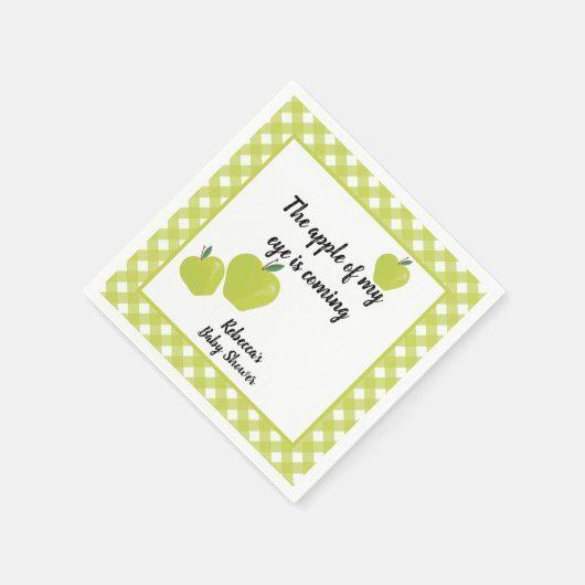 Grüne Apfeldusche Serviette (Ecke)