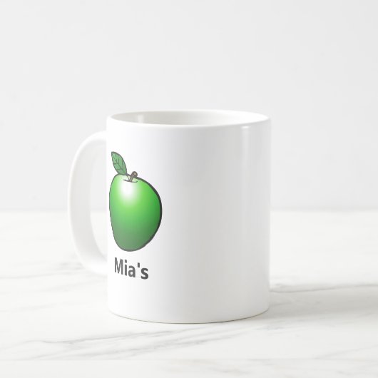 Grüne Apfelklassische Tasse (Vorderseite Links)