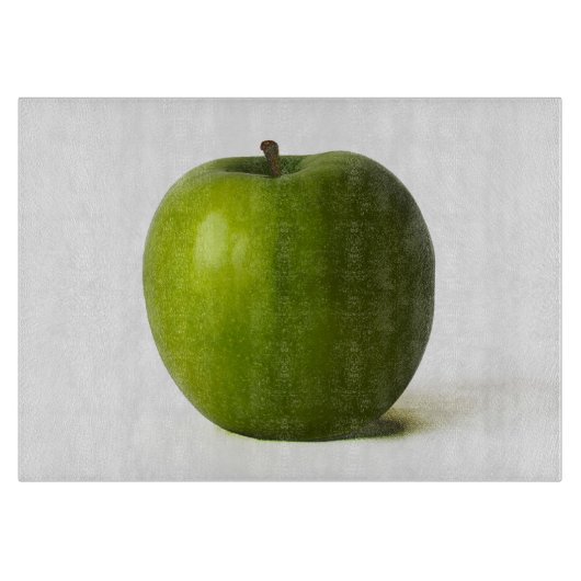 Grüne Apfelkugel Schneidebrett (Vorderseite)
