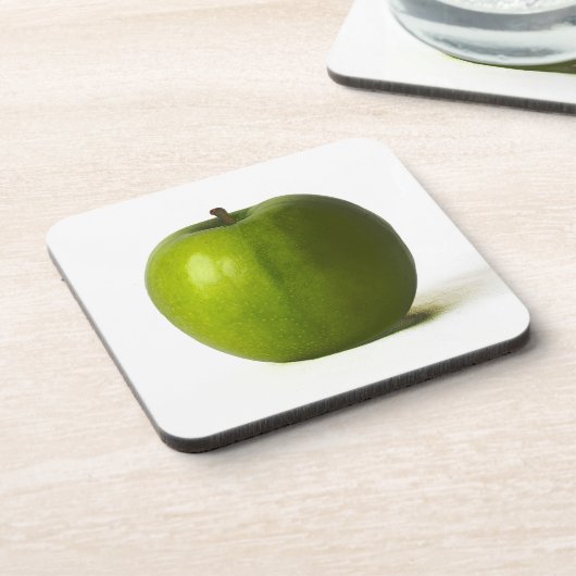 Grüne Apfelküste Getränkeuntersetzer (Linke Seite)