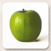 Grüne Apfelküste Getränkeuntersetzer (Vorderseite)