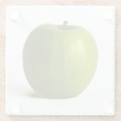 Grüne Apfelküste Glasuntersetzer (Rückseite)