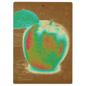 Grüne Apfelmalerei Klemmbrett (Rückseite)