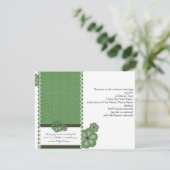 Grüne Apple Blossom Kinderdusche Einladung (Stehend Vorderseite)