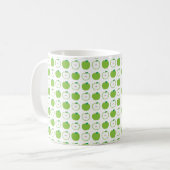 Grüne Apple-Muster-Kaffee-Tasse Kaffeetasse (Vorderseite Links)
