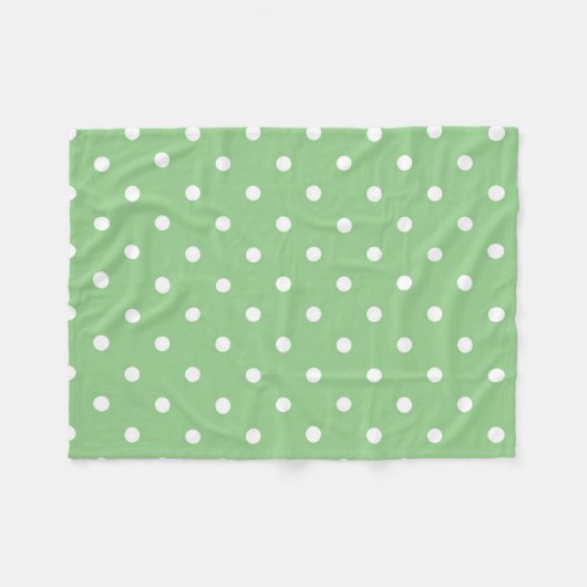 Grüne Apple-Polka-Punkt-Fleece-Decke Fleecedecke (Vorderseite (Horizontal))