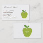 Grüne Apple-Visitenkarte Visitenkarte (Vorne/Hinten)