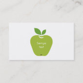 Grüne Apple-Visitenkarte Visitenkarte (Rückseite)