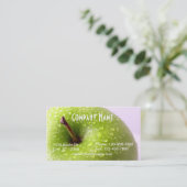 Grüne Apple-Visitenkarte Visitenkarte (Stehend Vorderseite)