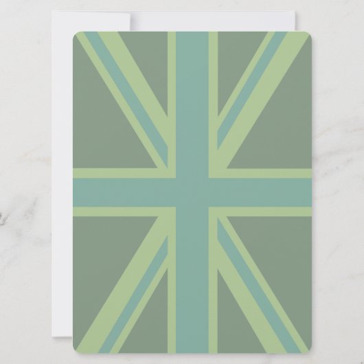 Grüne Aquamarine Behalt-Ruhe und Ihr Text-Union-Ja (Rückseite)