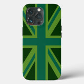 Grüne Aquamarine britische Flagge - Hintergrund Case-Mate iPhone Hülle (Rückseite)