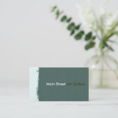 Grüne aquamarine mutige Brushstrokes-platsche Visitenkarte (Stehend Vorderseite)