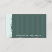 Grüne aquamarine mutige Brushstrokes-platsche Visitenkarte (Rückseite)