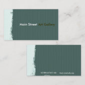 Grüne aquamarine mutige Brushstrokes-platsche Visitenkarte (Vorne/Hinten)