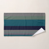 Grüne, Aquamarine und rosa Abstrakte Streifen Badhandtuch Set (Handtuch)