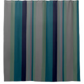 Grüne, Aquamarine und rosa Abstrakte Streifen Duschvorhang (Vorderseite)
