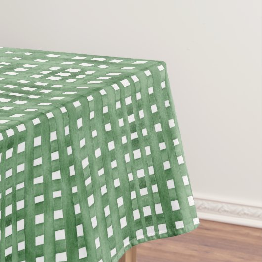 Grüne Aquarell-Gingham-Baby-Party Tischdecke (Beispiel)