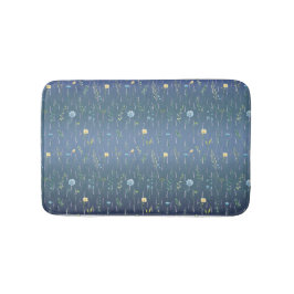 Grüne Aquarell Rustikale botanische Blume Badematte